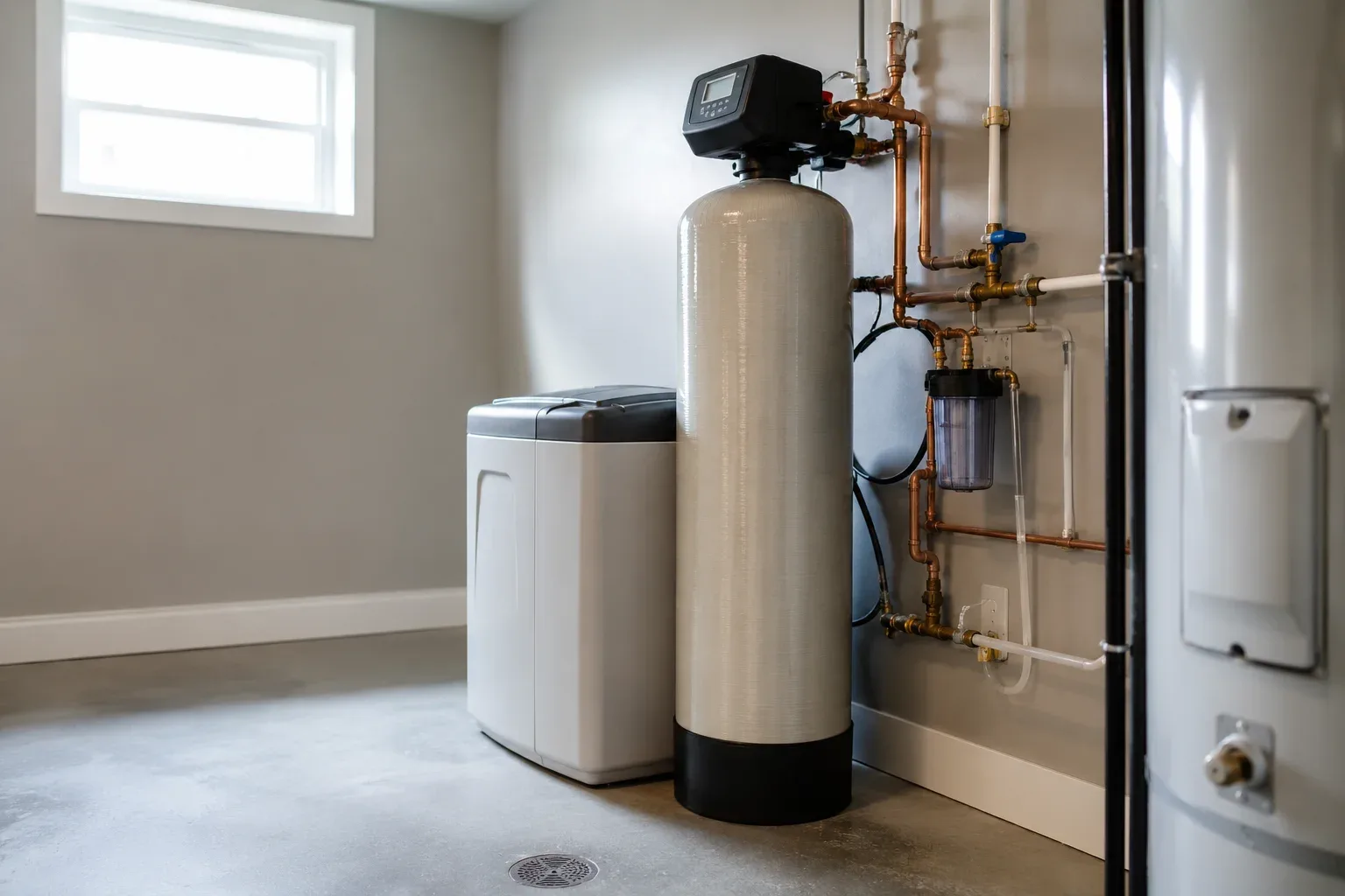 Water softener installation in a Windsor home